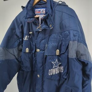 NFL Football ProLine DALLAS COWBOYS PUFFER JACKET Full Zipper Size Men's Large